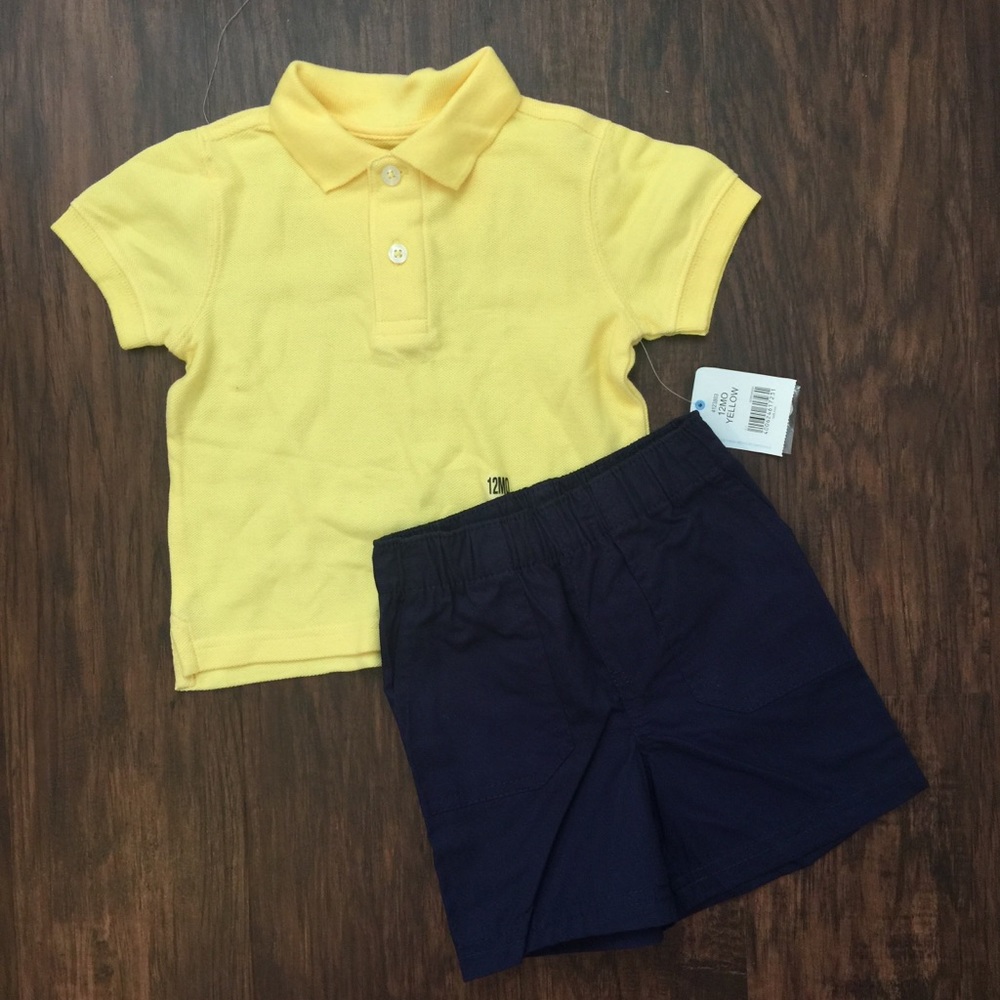 Boys Baby Polo Shirt and Shorts Set Size 12M